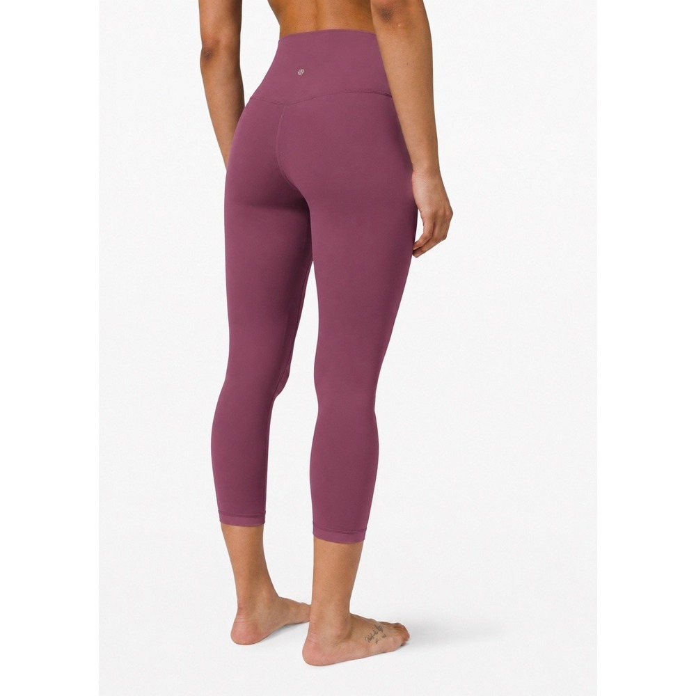 Lululemon Align High-Rise Crop 21 Leggings Plumful Dark Pink Mauve Nulu Size 2